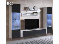 Combinaison de meubles luke 9c blanc et noir (2,6m) MSSD0139-C