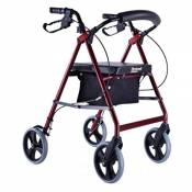 Creative Light- Seniors Help Shopping Cart, Aluminium Trolley Pliant Walker (Couleur : Red1)