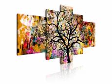 Dekoarte - impression sur toile moderne | décoration pour le salon chambre | l'arbre de la vie gustav klimt | 180x85cm C0429
