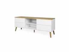 Dot - meuble tv en bois 4 tiroirs l162cm - couleur - blanc 9001664454