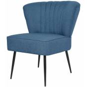 Helloshop26 - Fauteuil chaise siège lounge design club sofa salon de cocktail bleu - Bleu