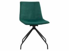 Homcom chaise design pivotante 360° - chaise velours