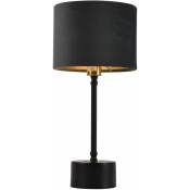 Lampe de table lampe de bureau métal flanelle 39 cm noir cuivre et gris - Cuivre