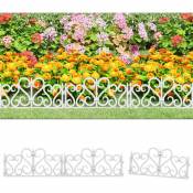 Maisonchic - Lot de 17 Bordures de jardin Bordures de pelouse | Blanc 10 m pp 43380