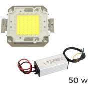 Mediawave Store - Kit de plaques led et driver dimmable led lumière froide de 10-20-30-50-100 watt Watt: 50 Watt