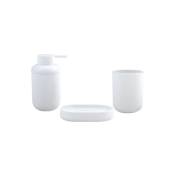 MSV - Ensemble 3 accessoires de salle de bain isi Blanc Blanc