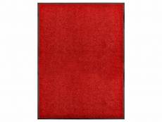 Paillasson lavable rouge 90x120 cm dec023186