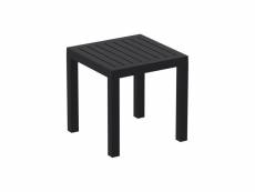 Petite table de jardin en plastique noir résistante