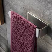 Porte-serviettes de salle de bain en acier inoxydable 304 brossé de 23 cm de long, accessoires de salle de bain