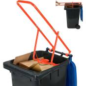 Relaxdays - Compacteur à déchets, lot de 2, manuel, pour poubelle, écraseur ordures, papier, plastique, acier, rouge
