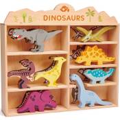 Set animaux en bois Dinosaures