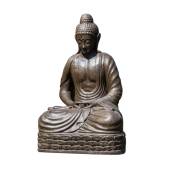 Statue Bouddha assis position chakra brun H150cm