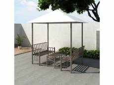 Superbe structures extérieures edition brasilia pavillon de jardin avec table et bancs 2,5 x 1,5 x 2,4 m