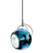 Suspension Beluga version verre - Ø 9 cm - Fabbian bleu en verre