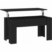 Table basse Noir 101x49x52 cm Bois d'ingénierie