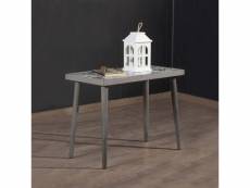 Table basse rectangulaire gotland 45 x 62 x 32 cm gris à motifs [en.casa]