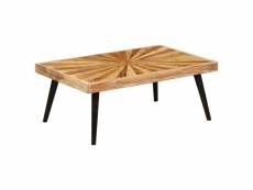 Table basse table d'appoint pour salon chambre - bois de manguier massif 90 x 55 x 36 cm meuble pro frco12539