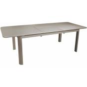 Table en aluminium avec allonge Eos 180-240 cm Taupe