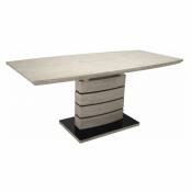 Table extensible 140/180 cm décor chêne clair cendré