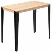 Table Mange debout Lunds 90X160x110cm Noir-Naturel. Box Furniture Noir