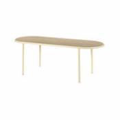 Table ovale Wooden / 210 x 80 cm - Chêne & acier - valerie objects blanc en bois