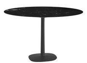 Table ronde Multiplo indoor/outdoor - Grès effet marbre/ Ø 118 cm - Kartell noir en céramique
