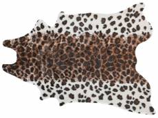 Tapis imitation peau de leopard 130 x 170 cm marron et blanc bogong 309260