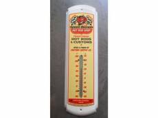 "thermometre devil diable hot rod shop 43x13 cm tole