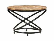 Vidaxl table basse noir 60x60x40 cm bois massif de