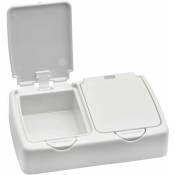 Xinuy - 2pcs Boîte de Rangement de Bureau, Petite boîte de Rangement en Plastique Blanc avec couvercles pour Ranger de Petits Objets, Perles,