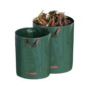 2x Sacs de jardin 500L 50 kg sac de déchets ordures