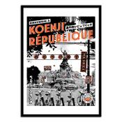 Affiche 50x70 cm et cadre noir - Tokyo-Paris République - Paiheme stu