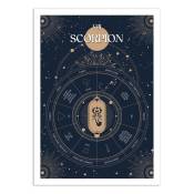 Affiche 50x70 cm - Scorpion Signe du Zodiac - Frog Posters