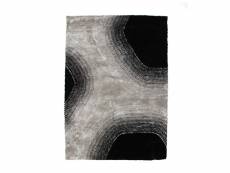 Art silk - tapis extra-doux à motifs cercles noirs