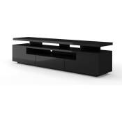 Bim Furniture - Meuble tv eva 195 cm panneau mdf noir