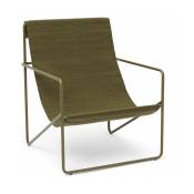 Chaise d'extérieur vert en métal vert Desert - Ferm