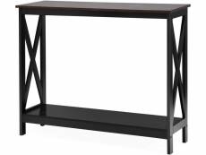 Costway table console à 2/3 niveaux, meuble d’entrée étagère de rangement à 2 niveaux,100x30x80cm meuble de rangement table de rangement, pour salon,