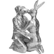 Déco couple lapin et chien argentés Kare Design