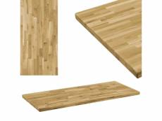 Dessus de table bois de chêne rectangulaire 44 mm 100x60 cm