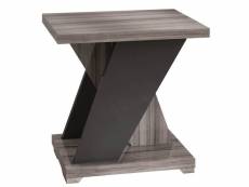 Dita - table d'appoint carrée aspect noyer gris foncé
