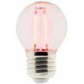 Elexity - Ampoule led Déco filament rouge 3W E27 Sphérique