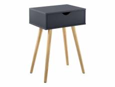 [en.casa] petite table avec tiroir table de nuit table de chevet commode meuble de rangement table en panneau de fibre de bois pieds de table en pin g
