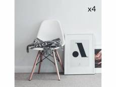 Eva blanc - lot de 4 chaises