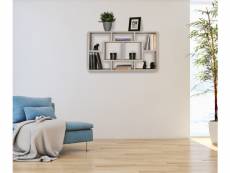 Finebuy étagère murale 85x47,5x16 cm étagère suspendue moderne | etagère flottante rectangulaire | etagère design salon