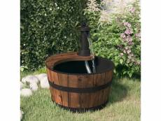 Fontaine à eau avec pompe 28x28x34,5 cm bois de sapin massif