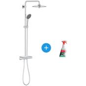 Grohe - Vitalio Joy System 260, colonne de douche avec mitigeur thermostatique + Spray nettoyant Ravak Cleaner (26403001)