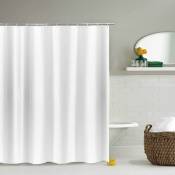 Groofoo - rideau de douche extra longueur hauteur blanc