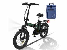 Hitway vélo électrique pliable 20" e-bike noir-vert
