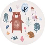 Home Styling - Tapis pour enfant rond Forest friends,