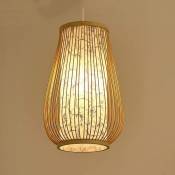 Ineasicer - Lanterne Ancienne Chinoise Lampe à Suspension En Bambou Naturel Lustre Vintage Industriel Pour Chambre, BarSalle à Manger